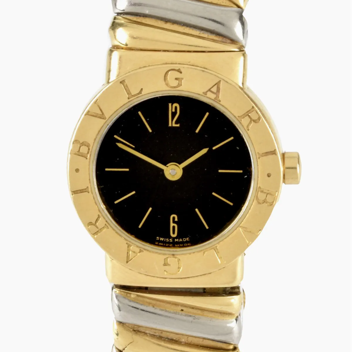 Bulgari Tubogas 23mm Yellow gold Black 1