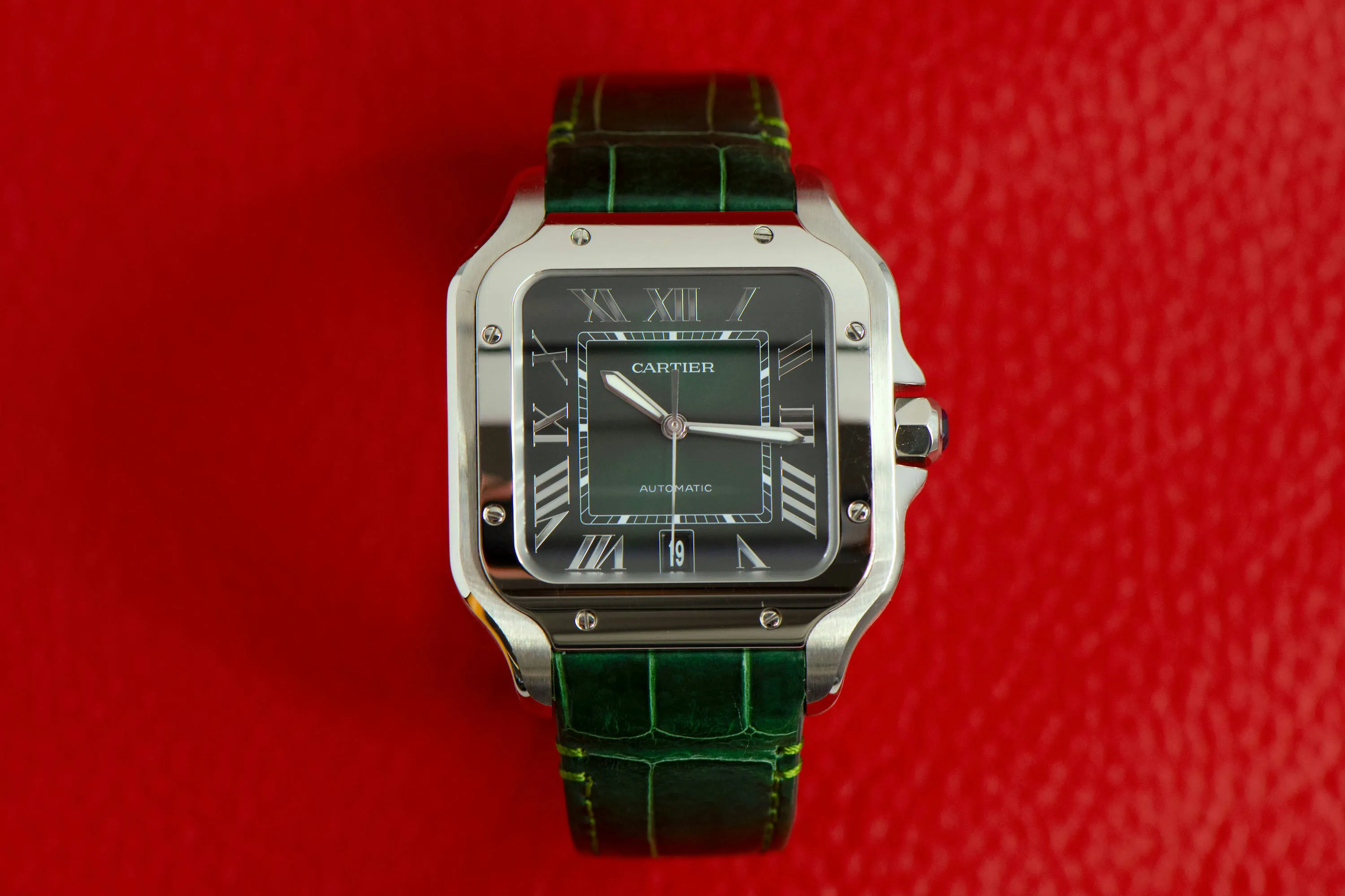 Cartier Santos de Cartier WSSA0062 40mm Stainless steel Green 1