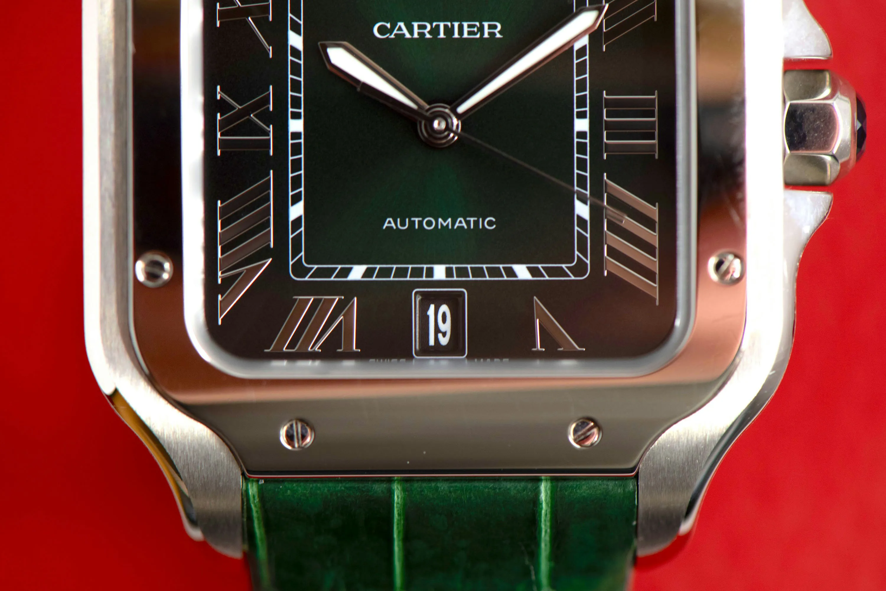 Cartier Santos de Cartier WSSA0062 40mm Stainless steel Green 2