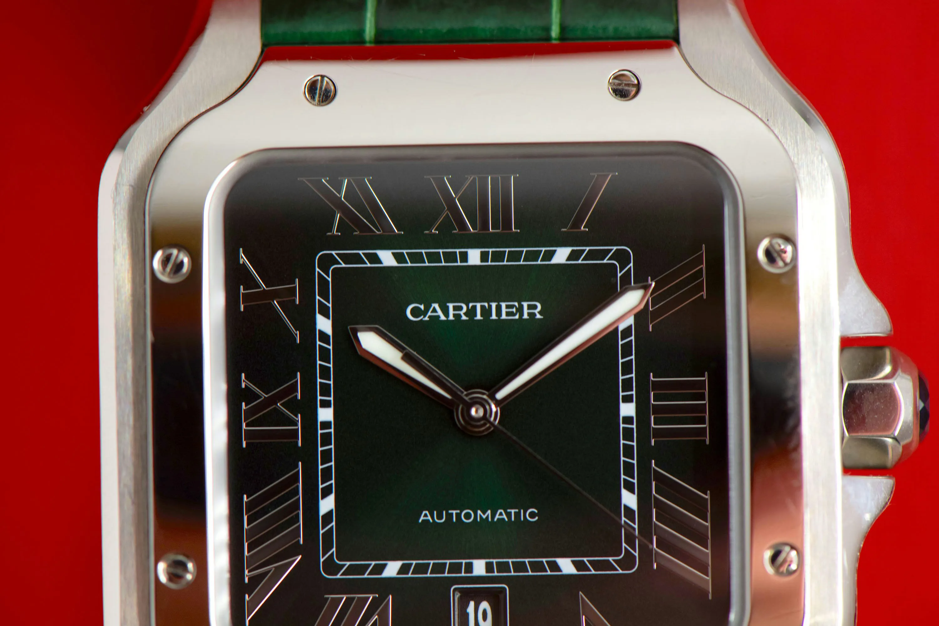 Cartier Santos de Cartier WSSA0062 40mm Stainless steel Green 3