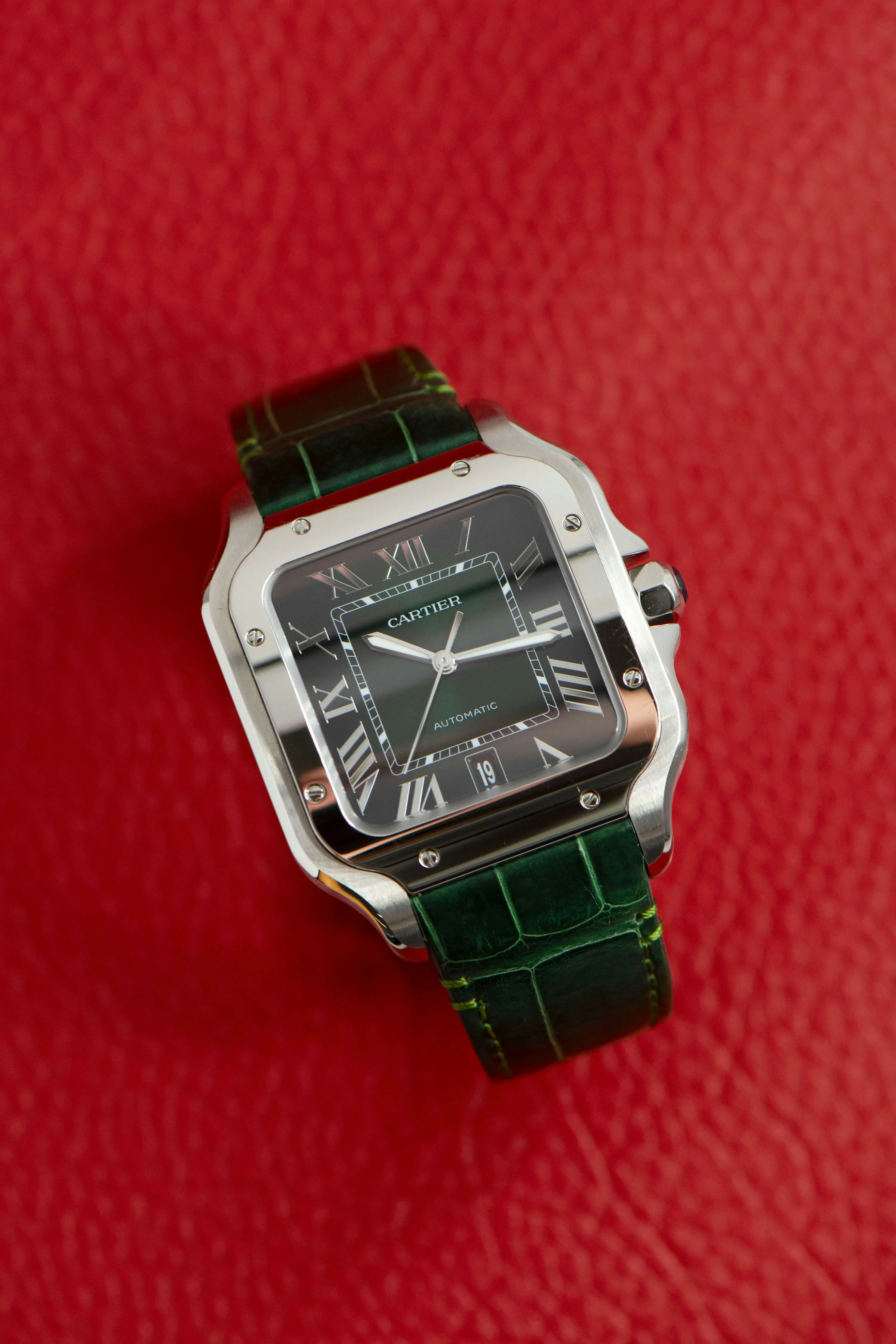 Cartier Santos de Cartier WSSA0062 40mm Stainless steel Green 4