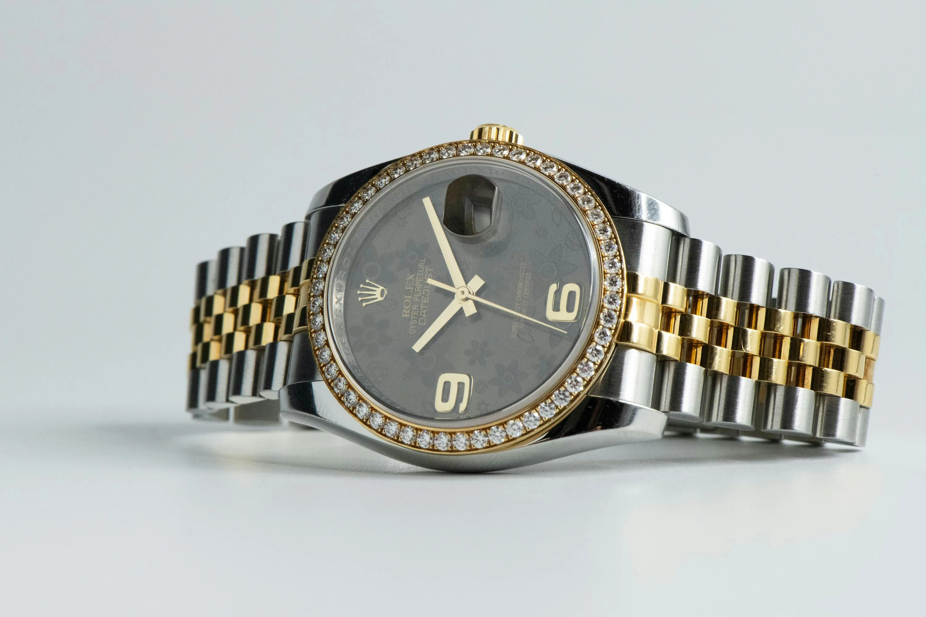 Rolex Datejust 36 116243 36mm Yellow gold and Stainless steel Brown