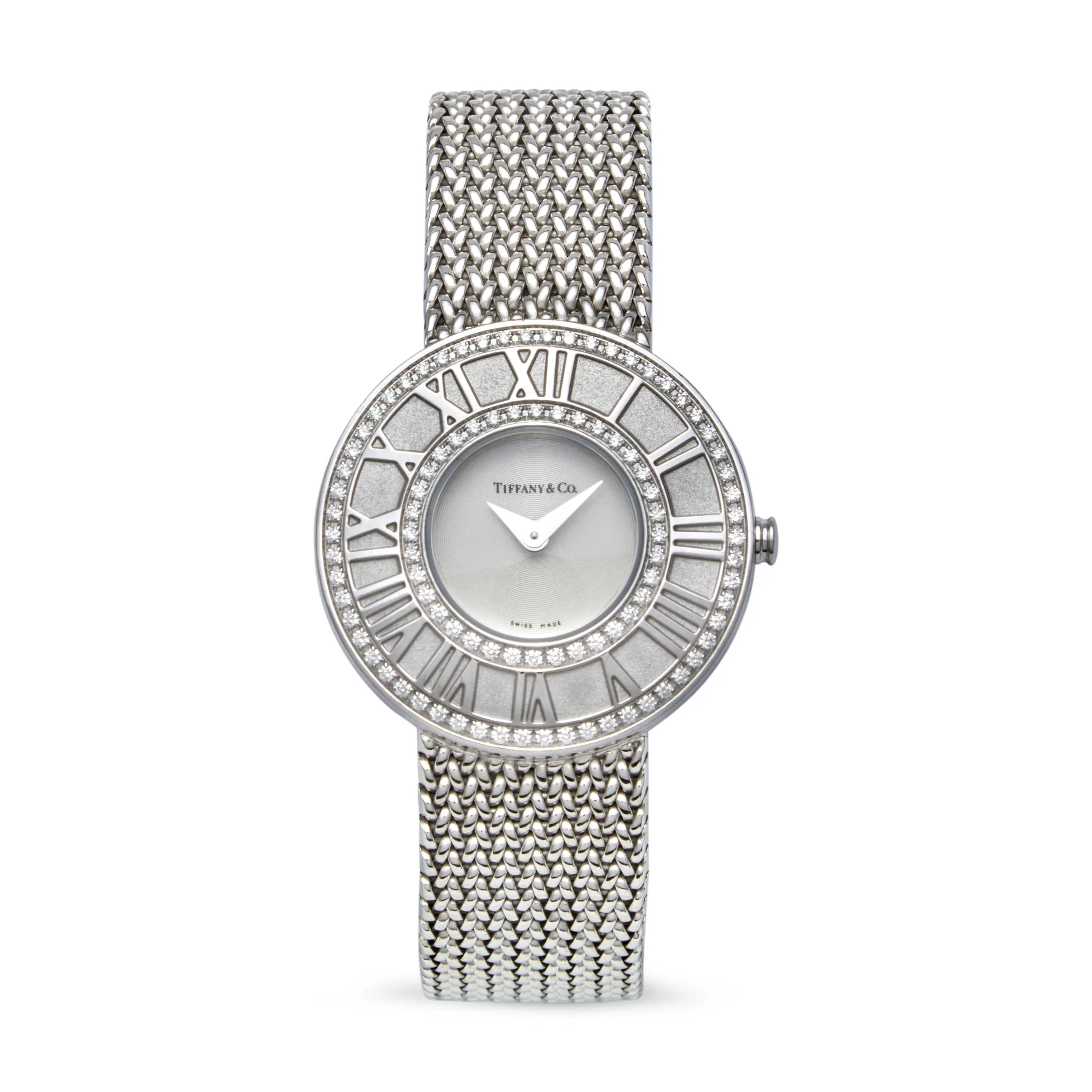 Tiffany Atlas 25mm White gold and Diamond Silver