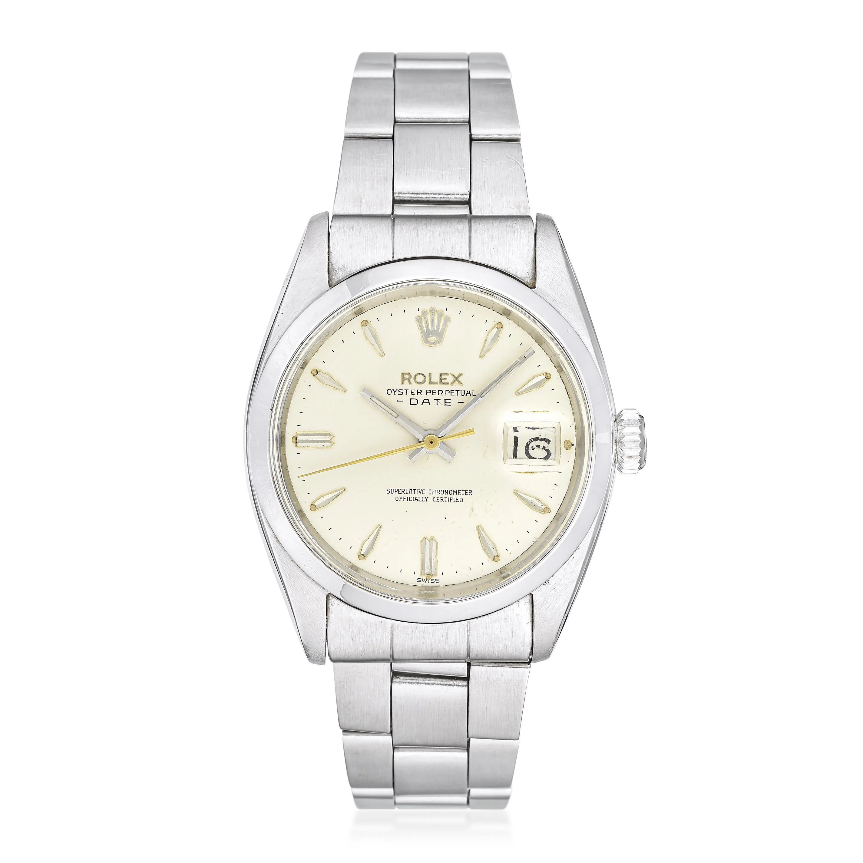 Rolex Oyster Perpetual Date 1500 34mm Stainless steel Opaline