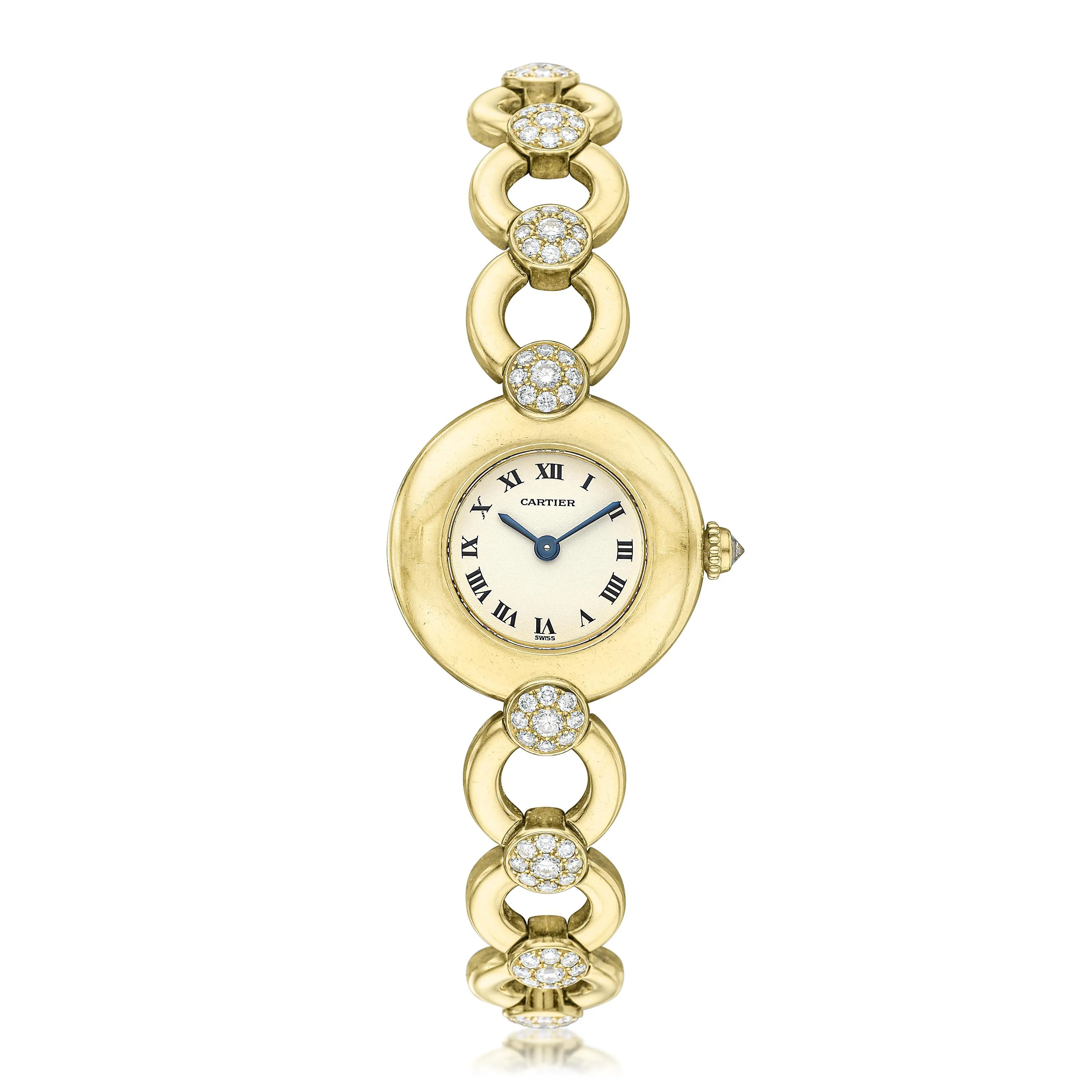 Cartier Colisee 1989 24mm Yellow gold White