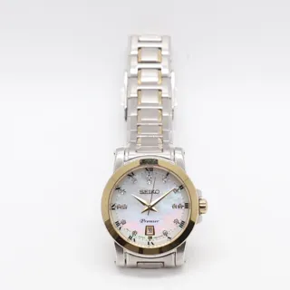 Seiko Premier Yellow gold and Metal White