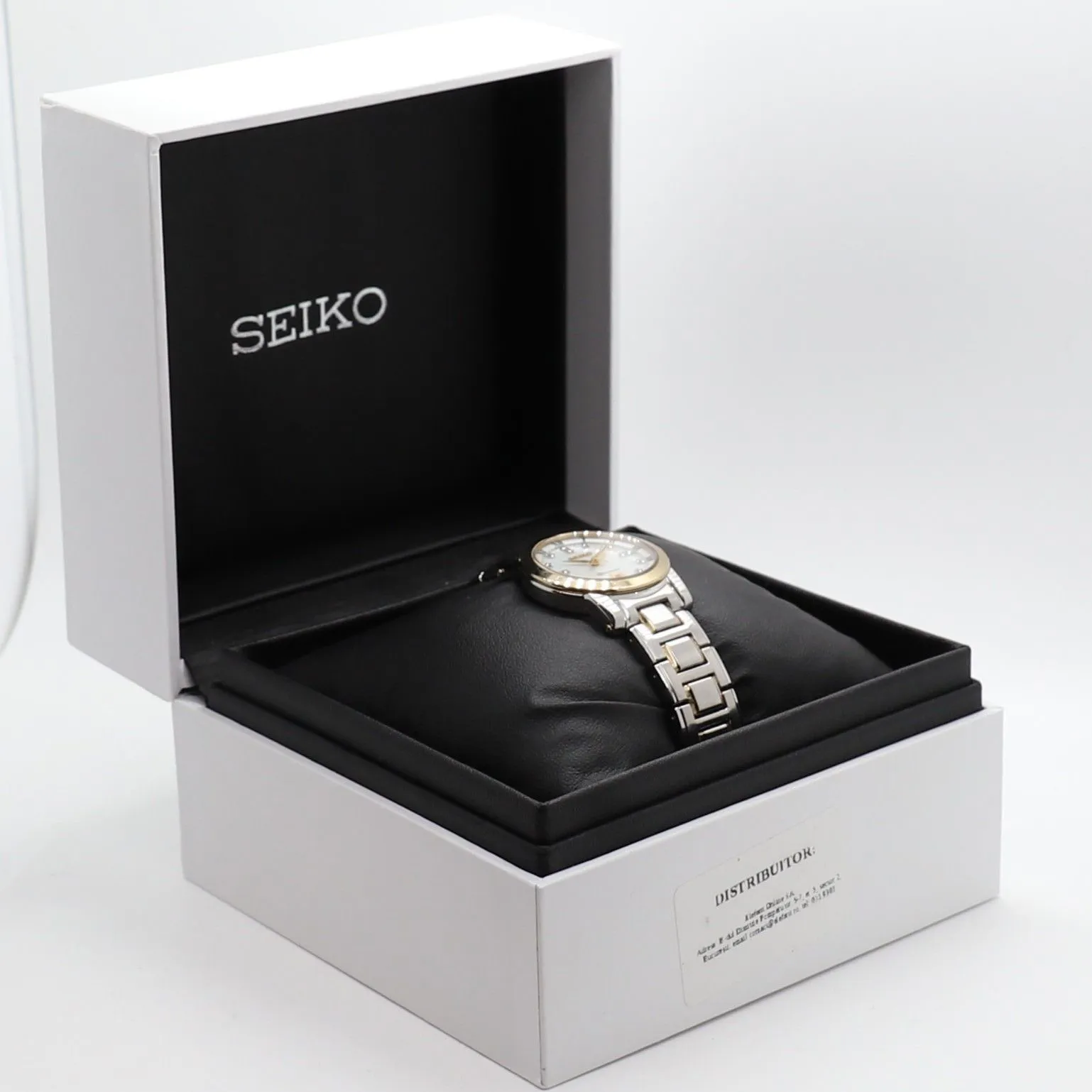 Seiko Premier 23mm Yellow gold and Metal Mother-of-pearl 2