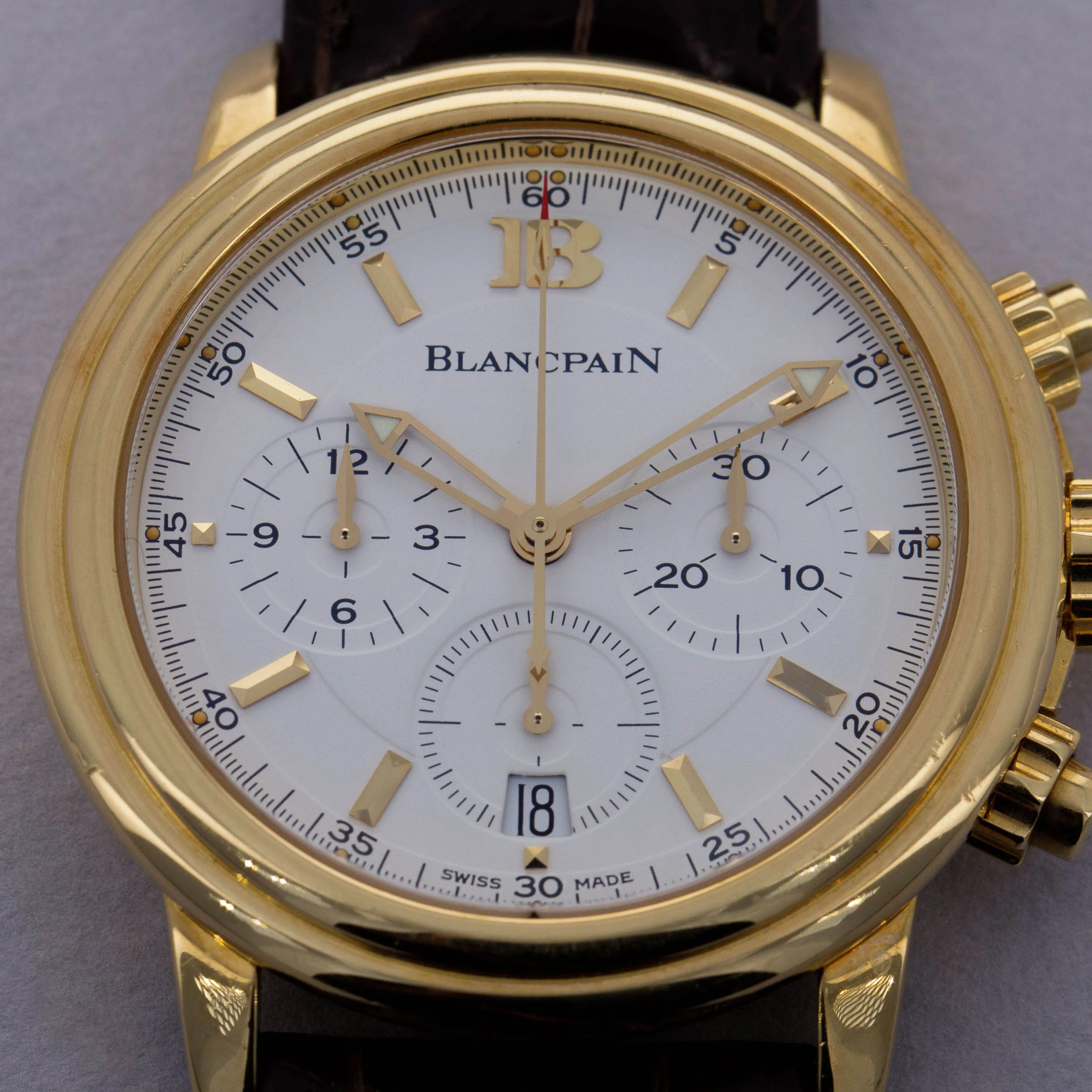 Blancpain Léman 2185-1418-53 38.5mm Yellow gold Silver 11