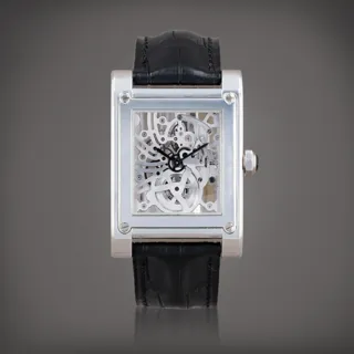 Cartier Tank à Vis 2772 Platinum Skeletonized