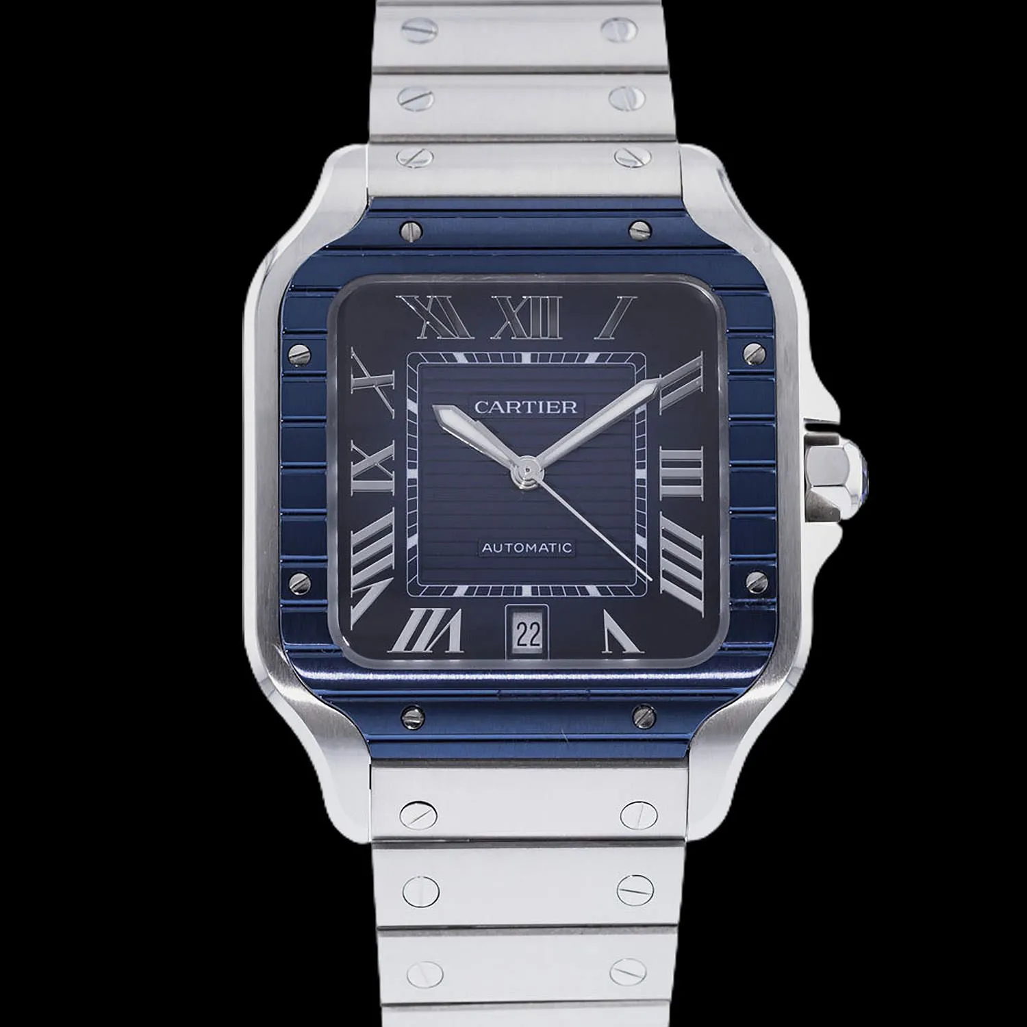 Cartier Santos de Cartier 40mm Stainless steel Blue