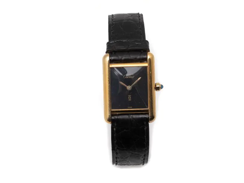 Cartier Tank Must 28mm Gold-plated Black