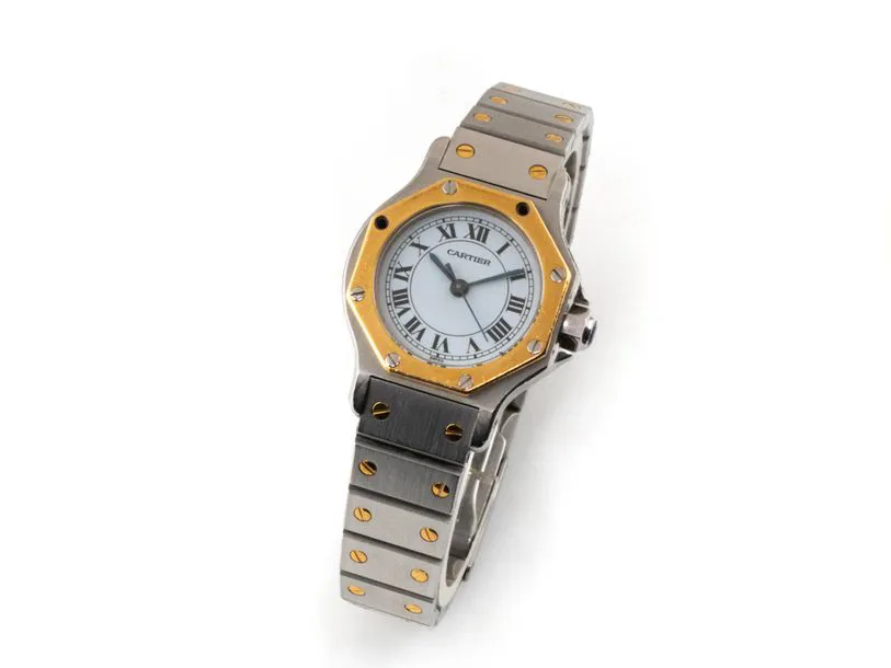 Cartier Santos Octagon 25mm Yellow gold and Stainless steel White