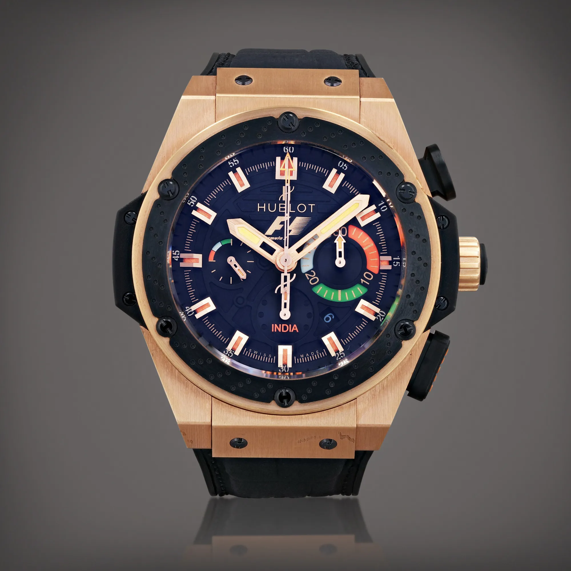 Hublot King Power F1 India 703.OM.1138.NR.FMO10 48mm Rose gold and Titanium Black