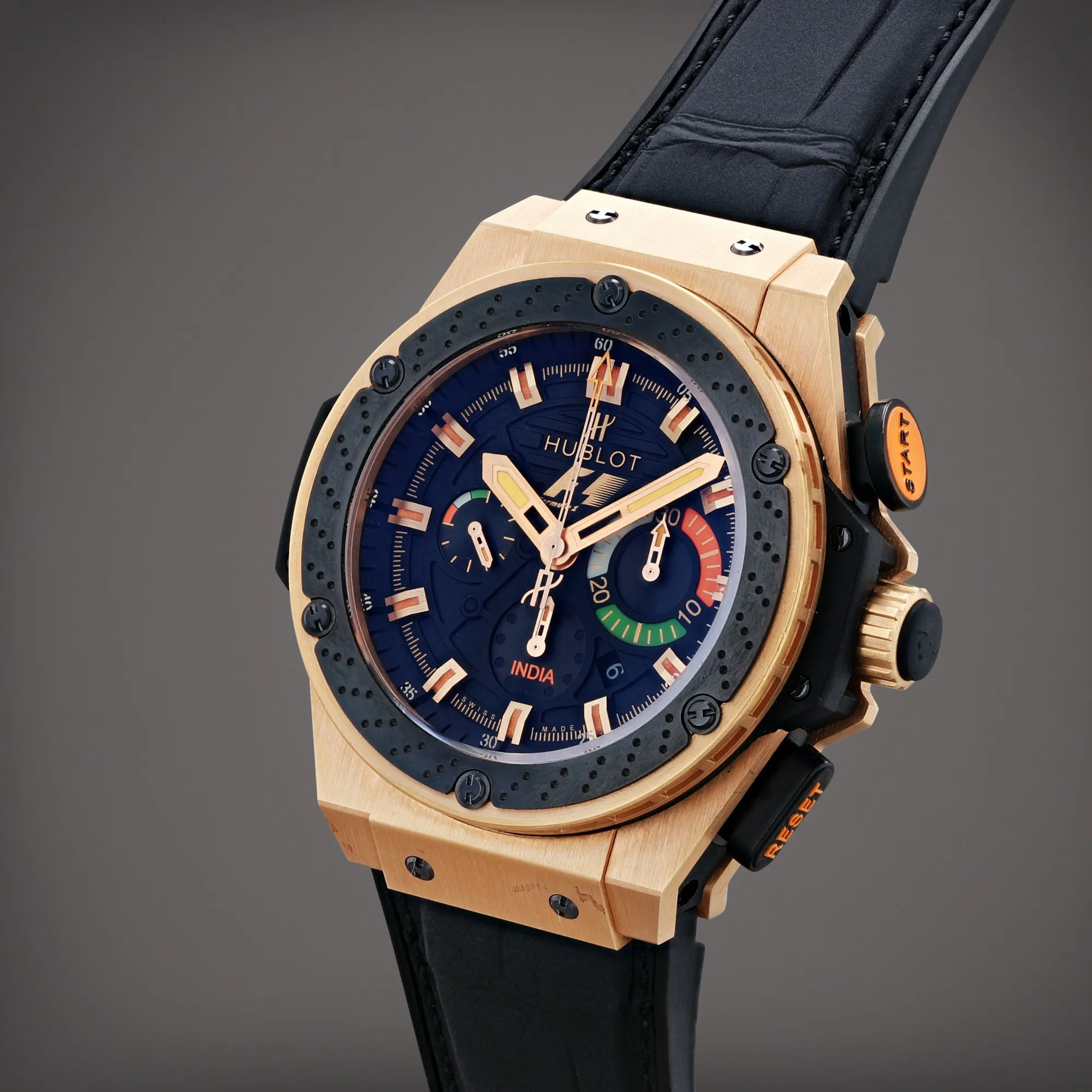 Hublot King Power F1 India 703.OM.1138.NR.FMO10 48mm Rose gold and Titanium Black 1