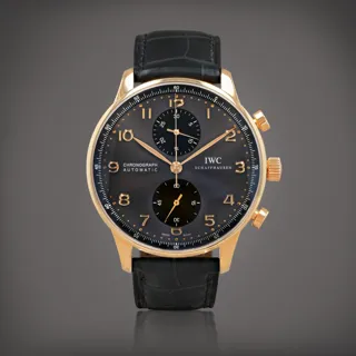 IWC Portugieser Chronograph 3714 Rose gold Gray