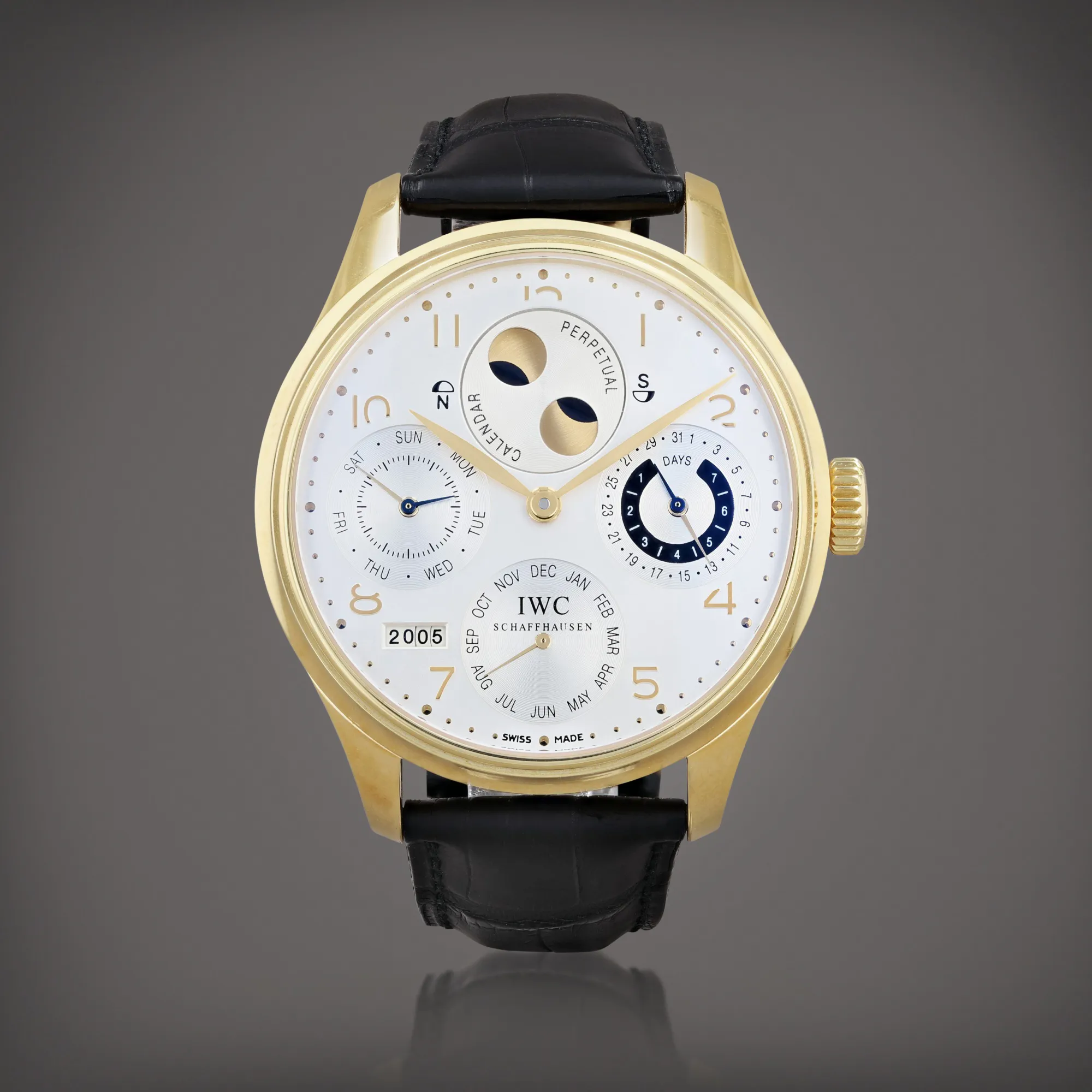 IWC Portugieser Perpetual Calendar IW502107 44mm Yellow gold Silver