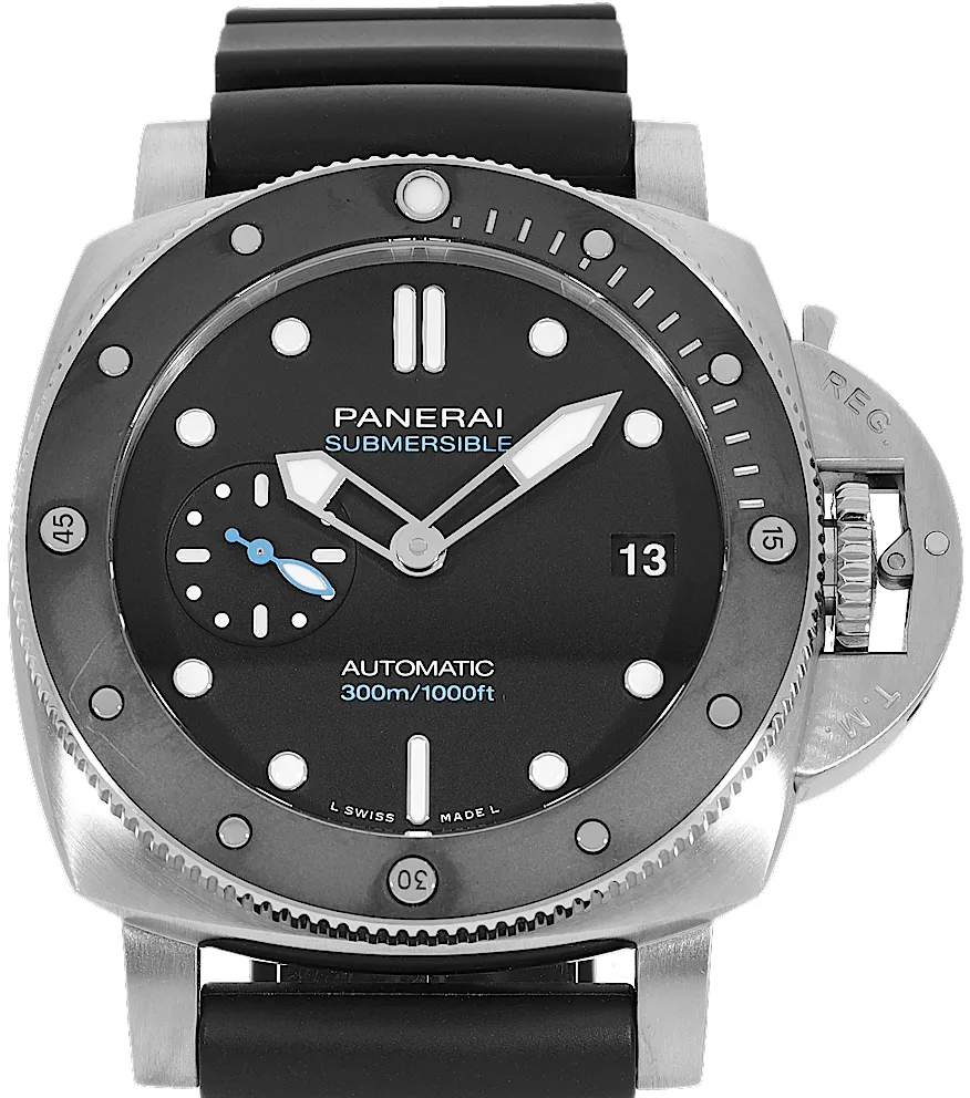 Panerai Submersible PAM01683 42mm Stainless steel Black