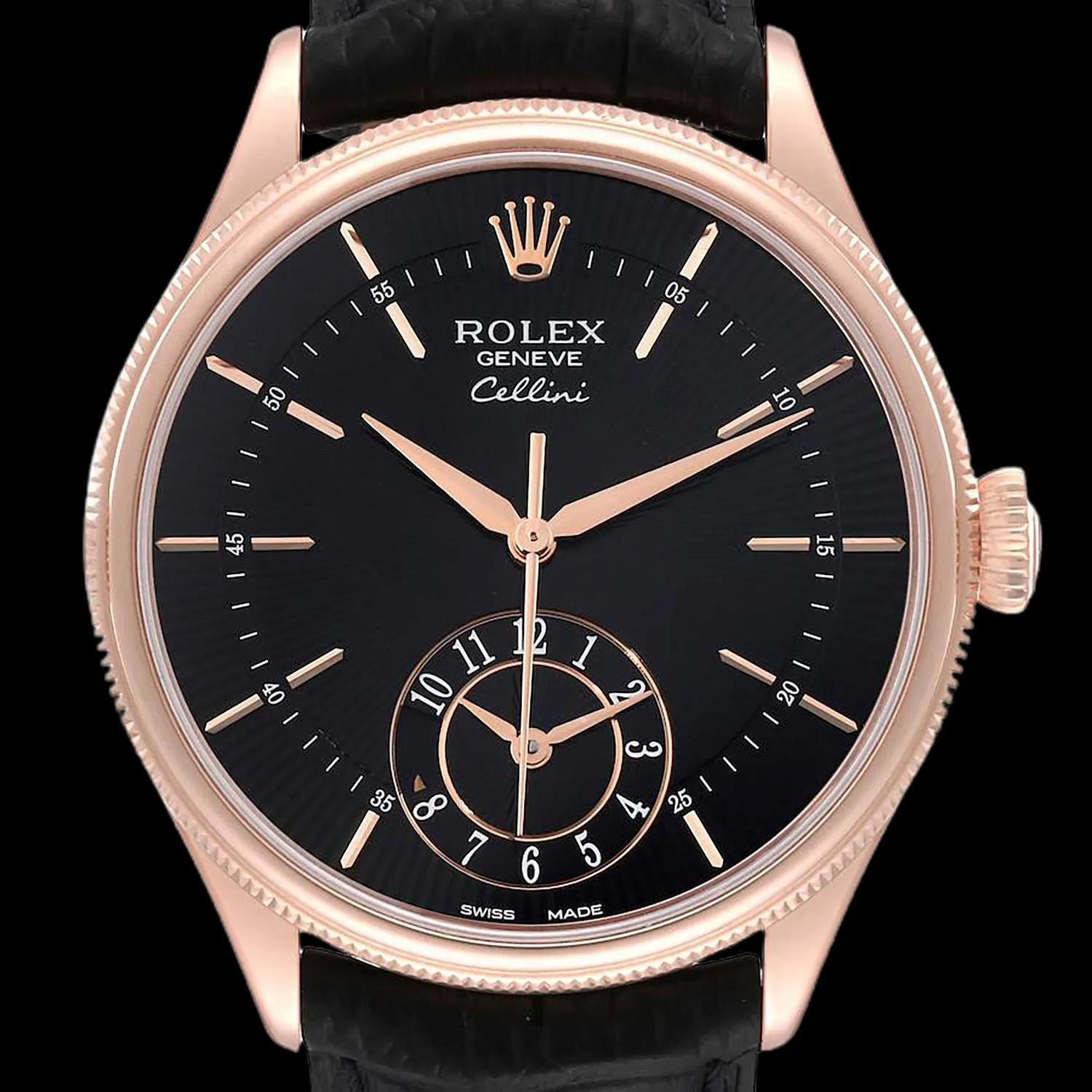 Rolex Cellini Dual Time 39mm Rose gold