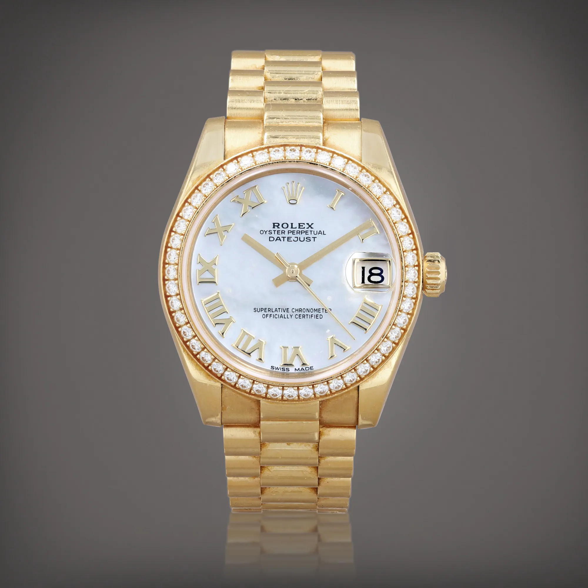 Rolex Datejust 31 178288 31.5mm Yellow gold and Diamond Mother-of-pearl