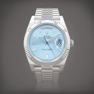 Rolex Day-Date 40 228236 Platinum Blue