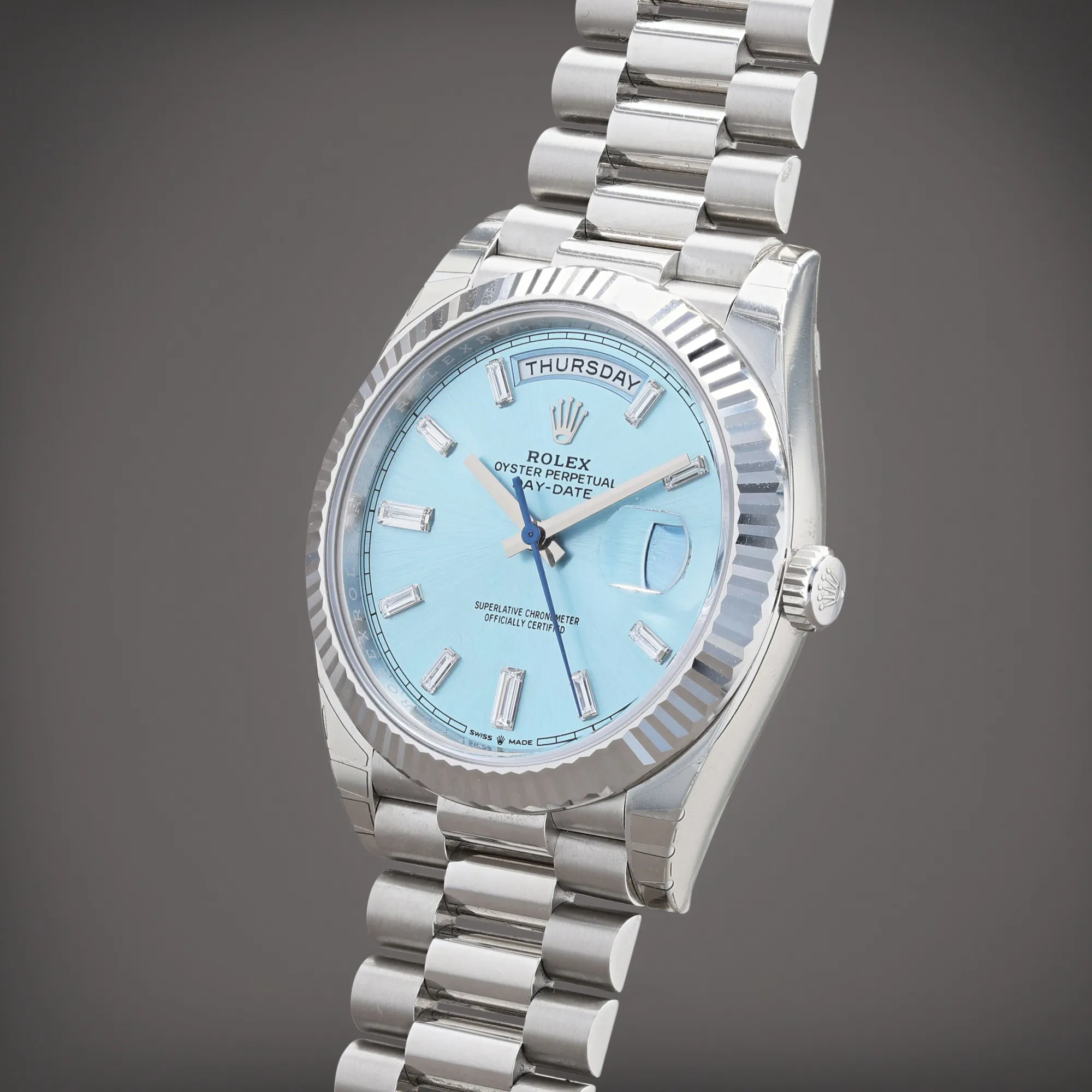 Rolex Day-Date 40 228236 40mm Platinum Blue 1