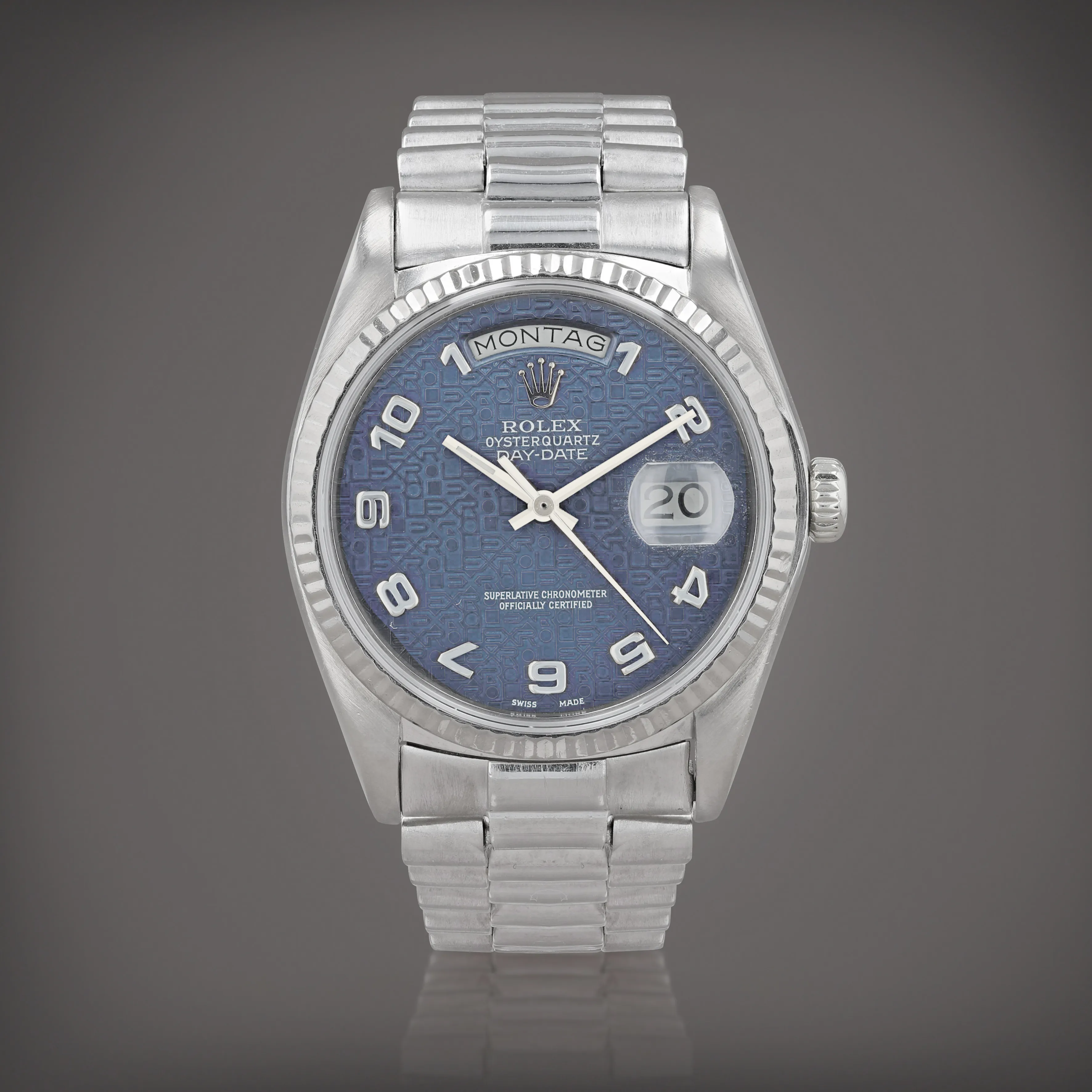 Rolex Day-Date 36 18039 36mm White gold Blue