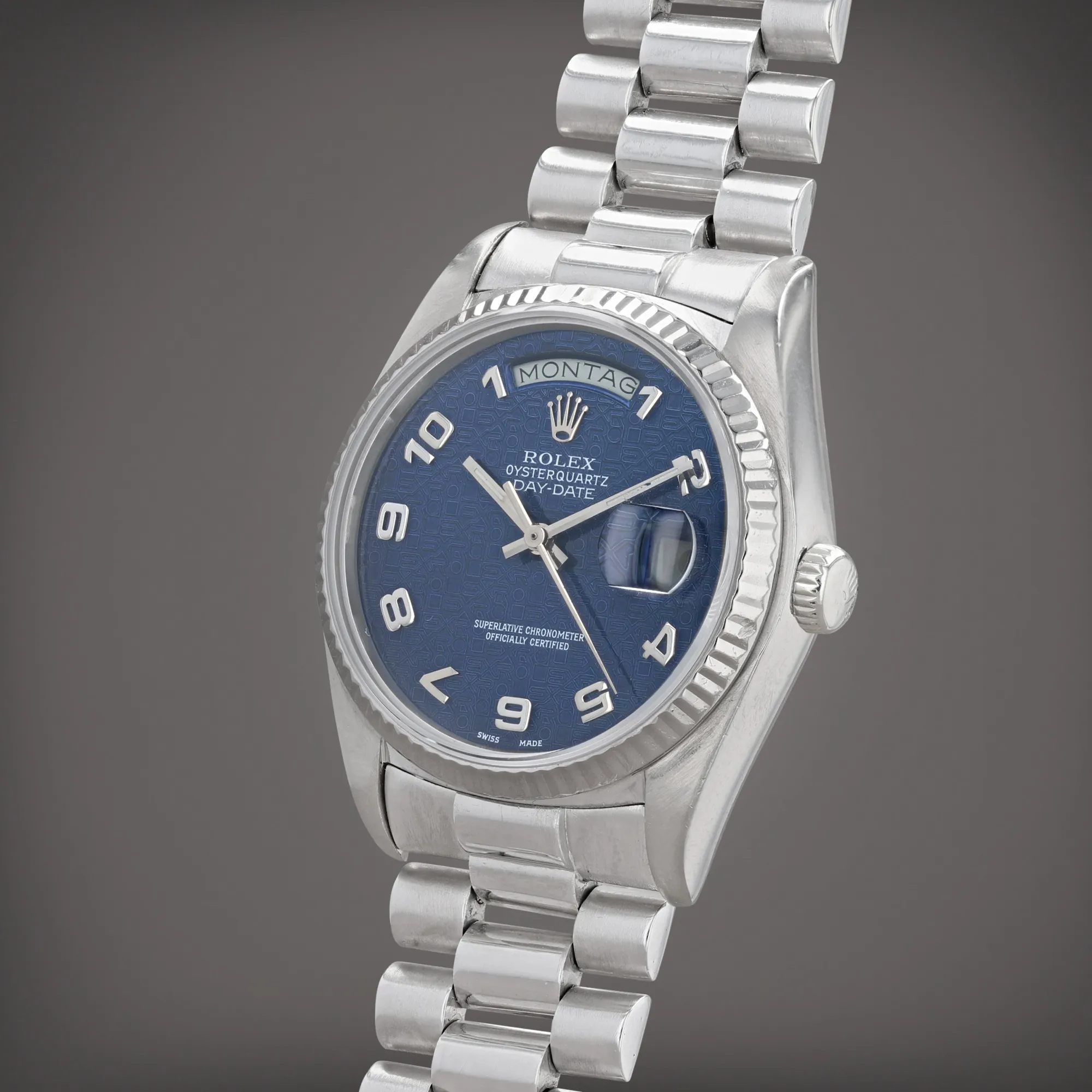 Rolex Day-Date 36 18039 36mm White gold Blue 1