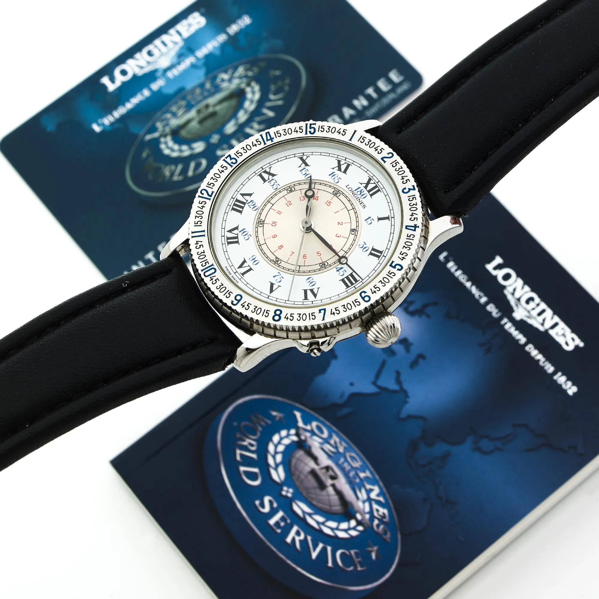 Longines Lindbergh Hour Angle 628.5240 38mm Stainless steel White 2