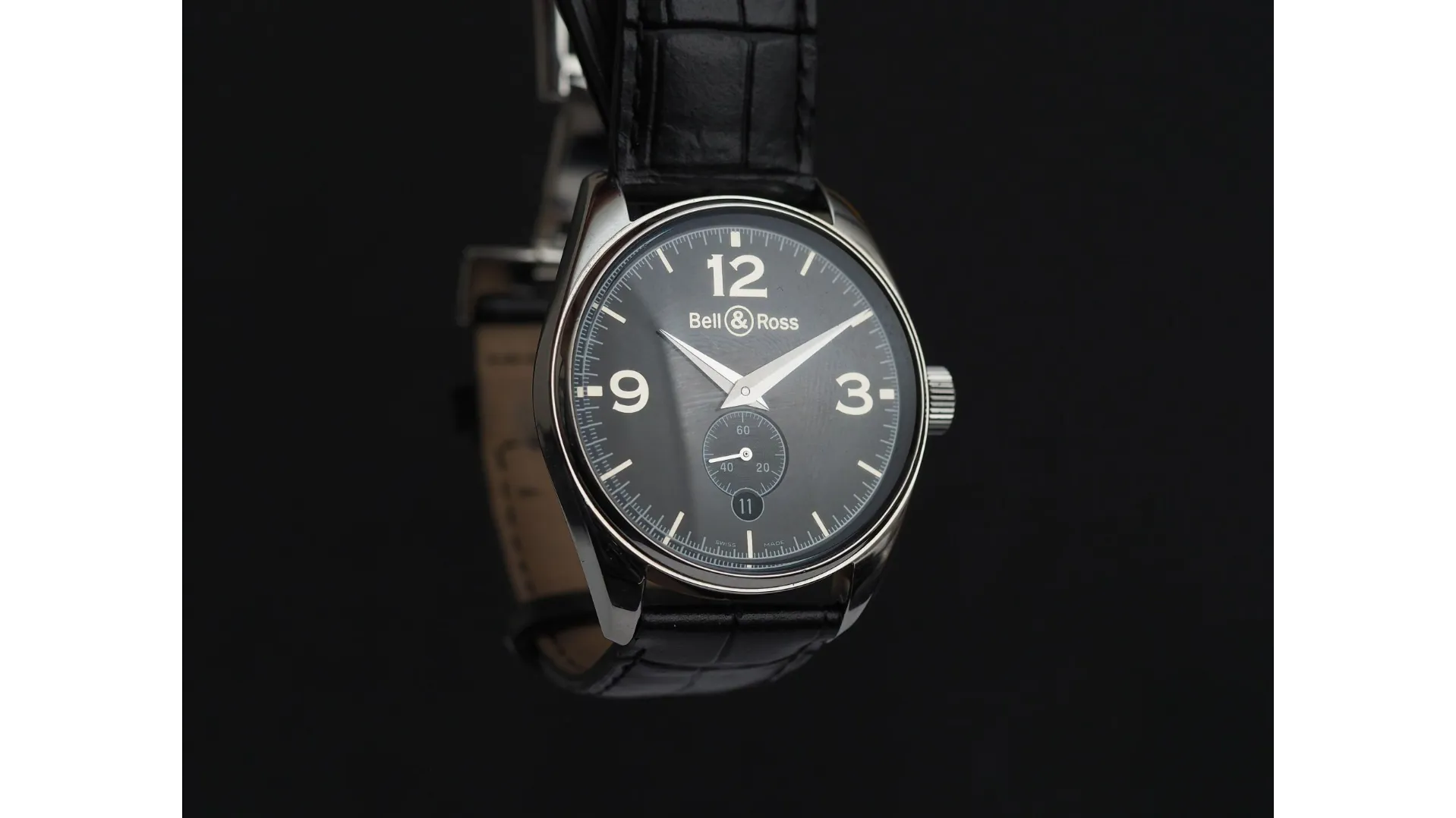 Bell & Ross Vintage BRV123-BL-ST/SCA 37mm Stainless steel Black