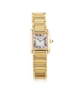 Cartier Tank Française 2385 Yellow gold Silver