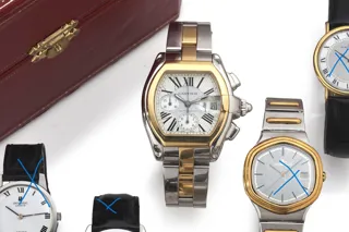 Cartier Roadster 2618 Yellow gold and Stainless steel White