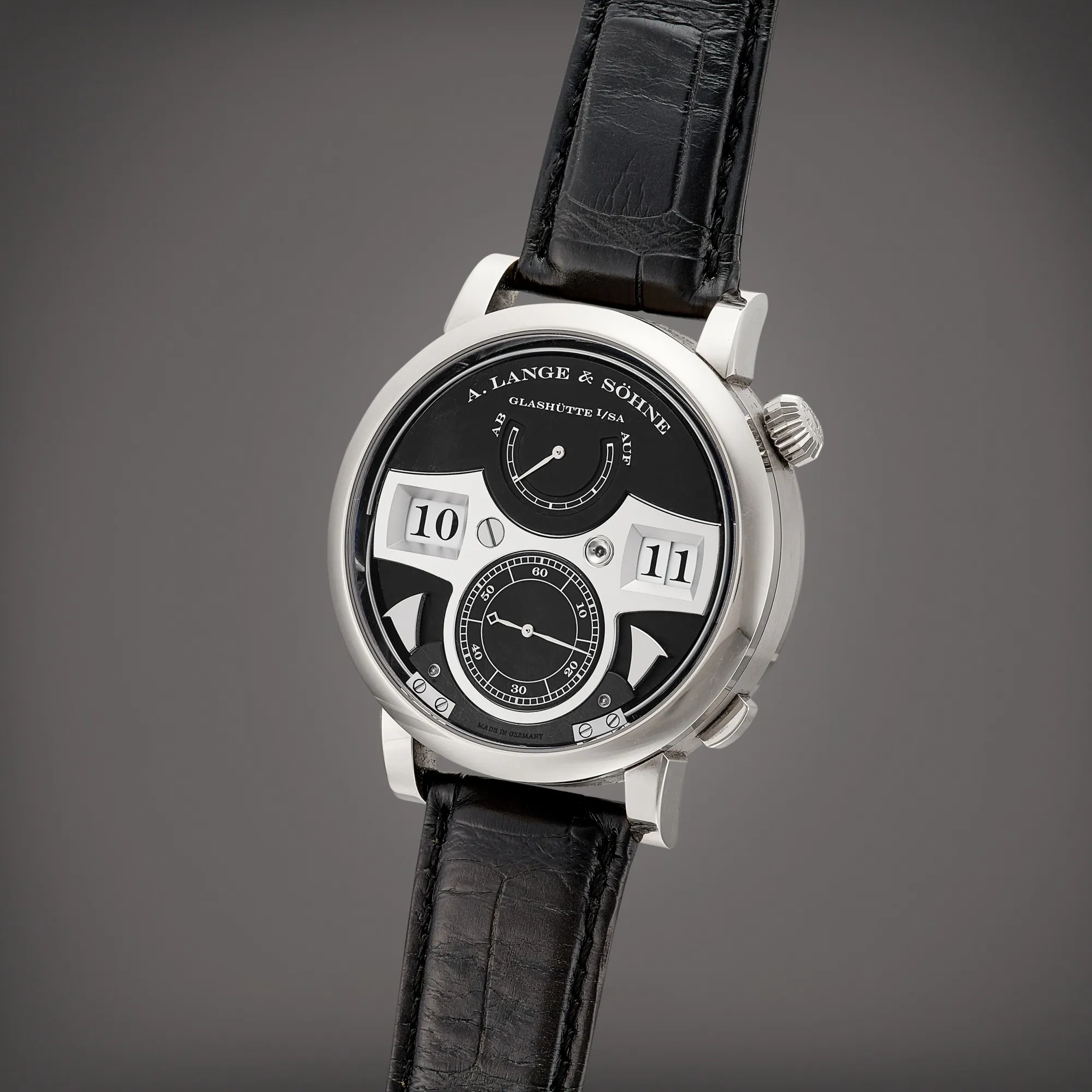 A. Lange & Söhne Zeitwerk 145.029 44mm White gold Black 1