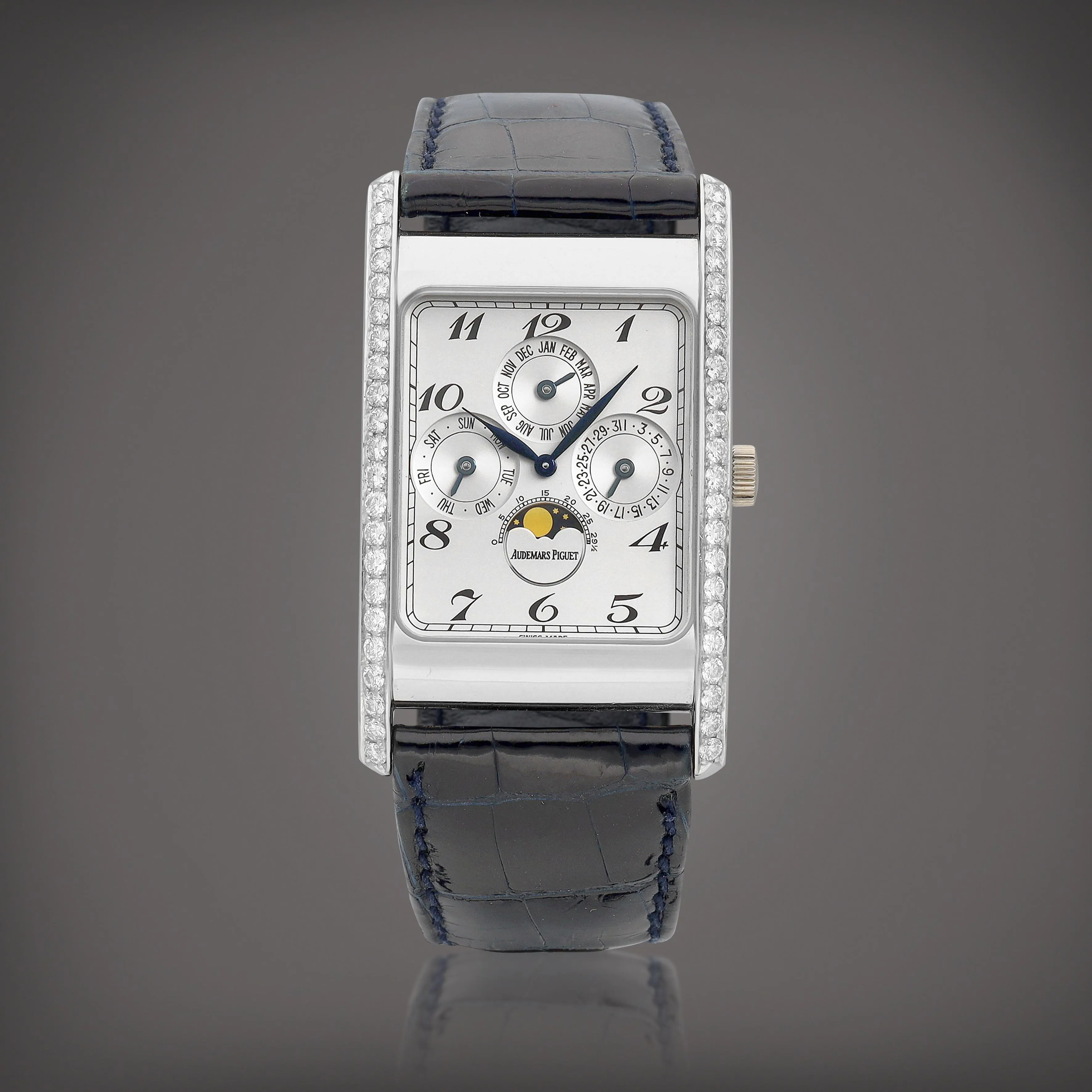 Audemars Piguet Quantieme Perpetuel 27mm Platinum and Diamond Silver