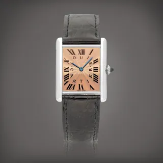 Cartier Tank Louis Cartier 1601 Platinum Salmon