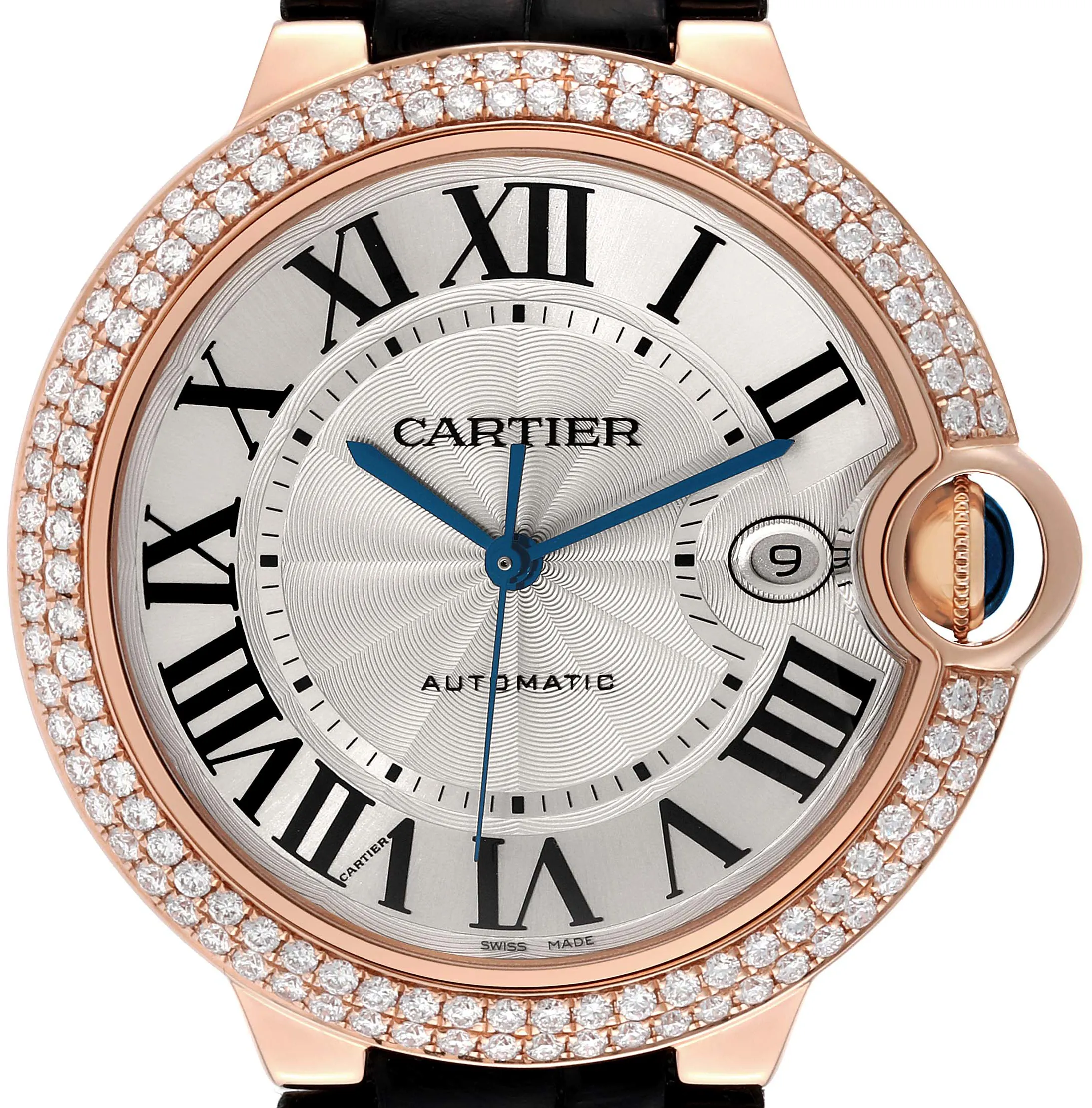 Cartier Ballon Bleu WE900851 42mm Rose gold and 18k rose gold Silver