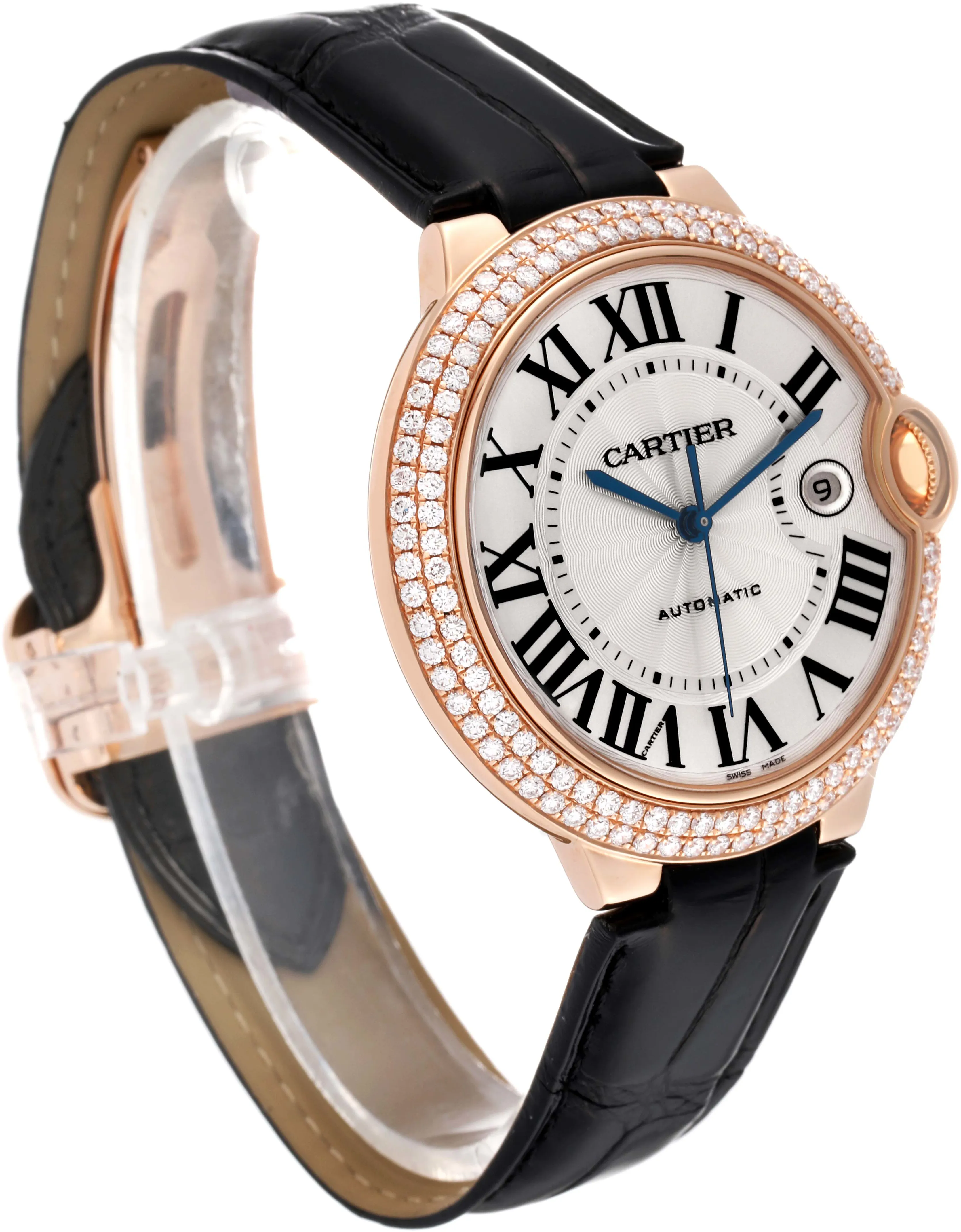 Cartier Ballon Bleu WE900851 42mm Rose gold and 18k rose gold Silver 2