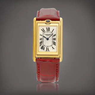 Cartier Tank Basculante 2391 Yellow gold Silver