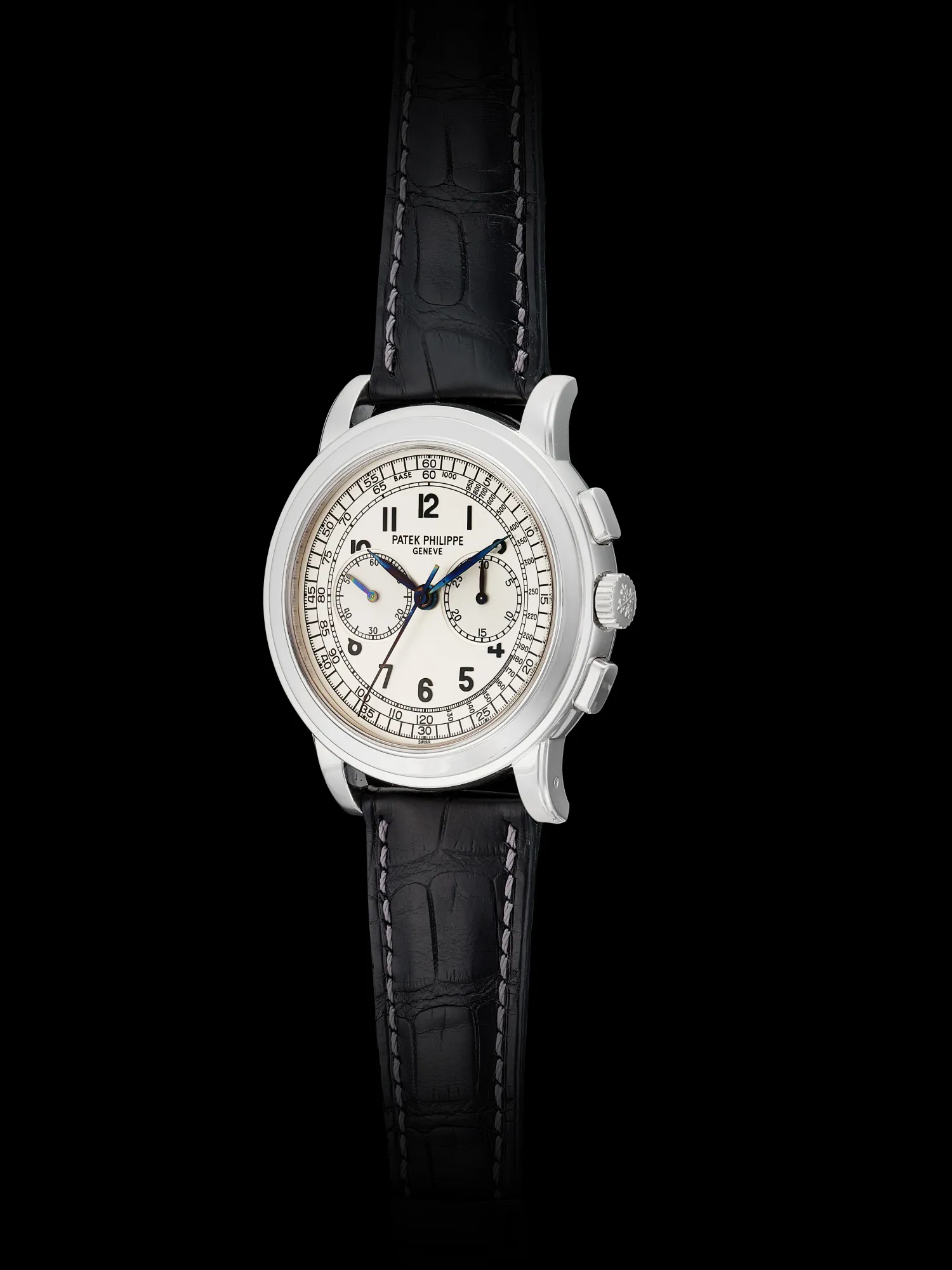 Patek Philippe Chronograph 5070 42mm White gold Silver 5