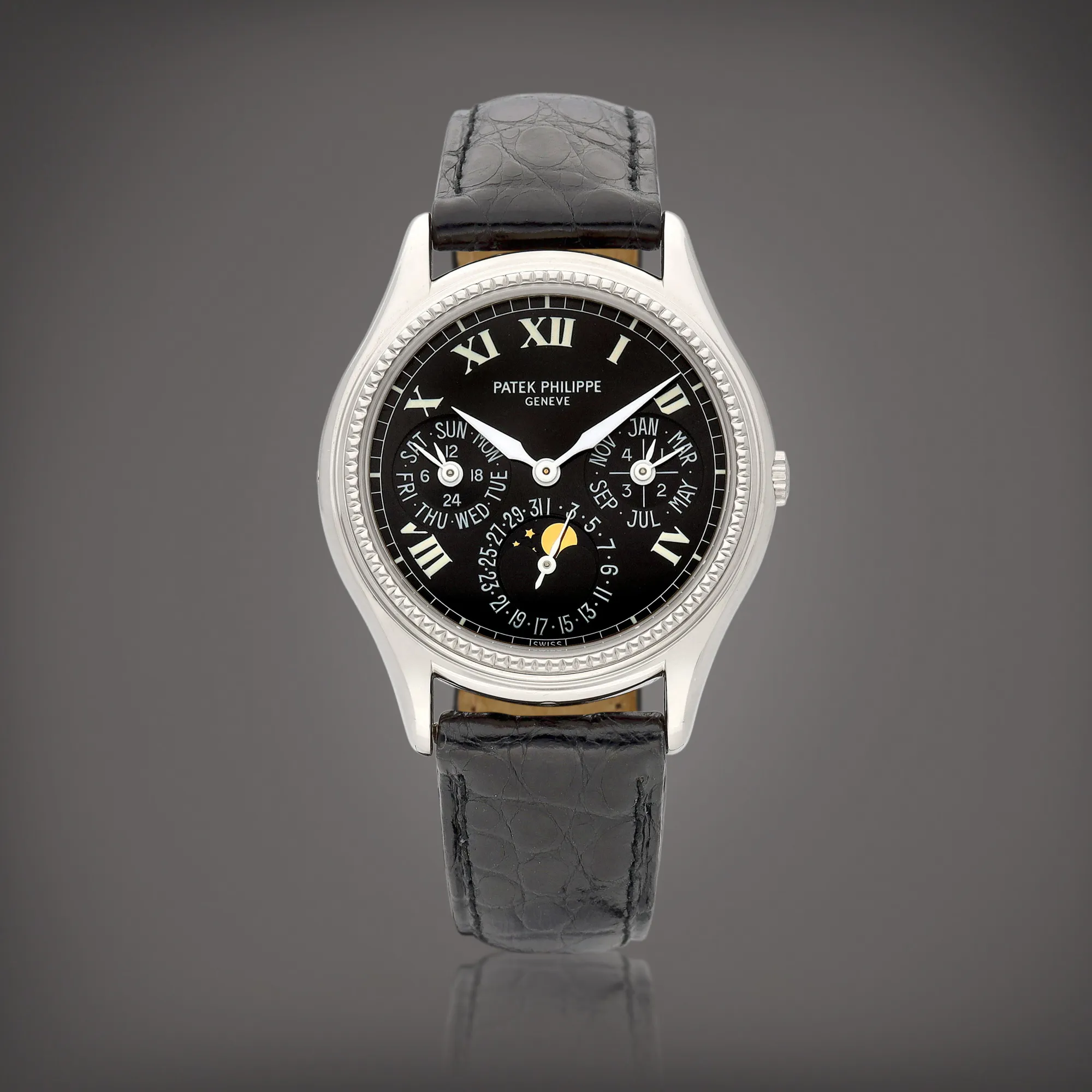 Patek Philippe Perpetual Calendar 5038 36mm White gold Black