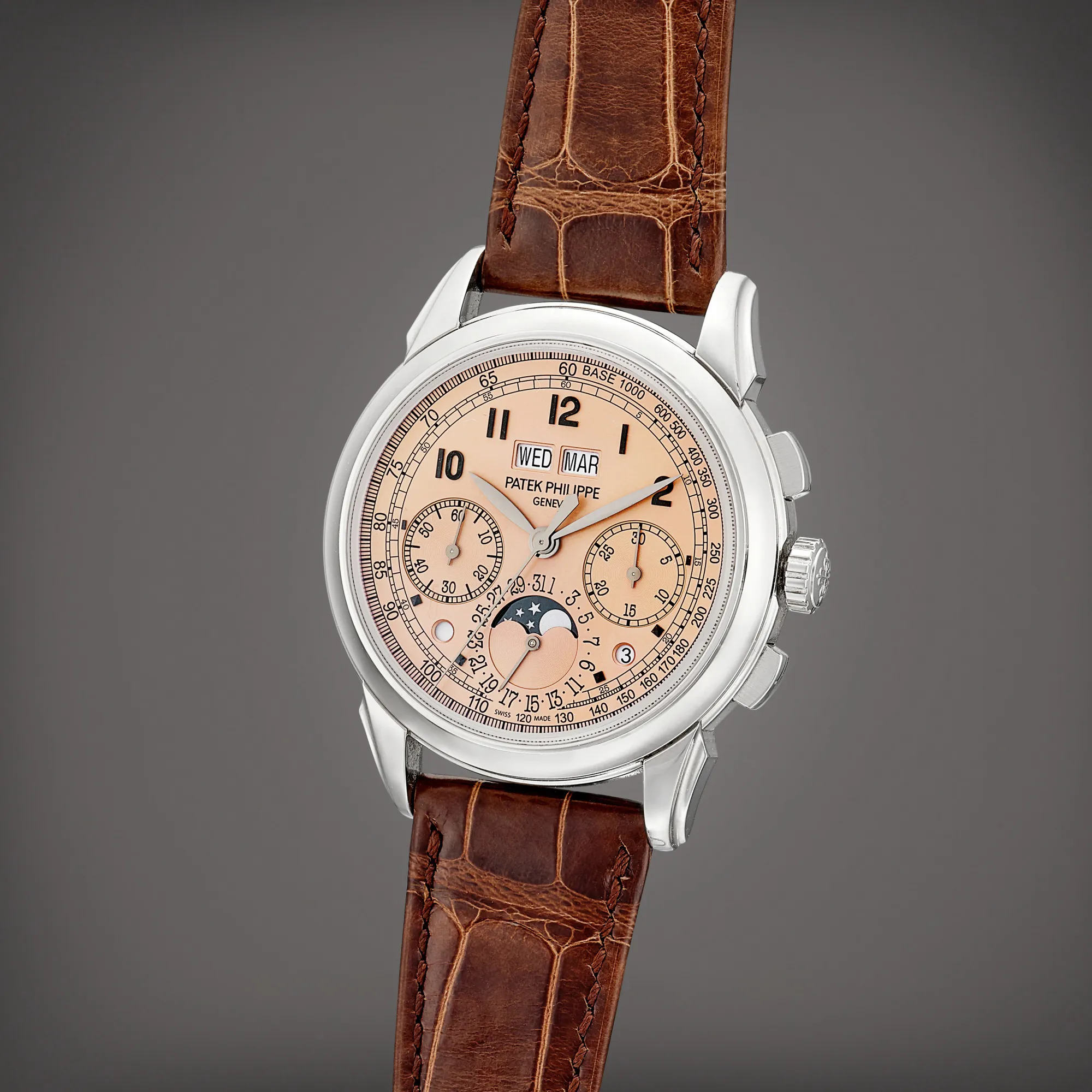 Patek Philippe Perpetual Calendar Chronograph 5270 41mm Platinum Salmon 1