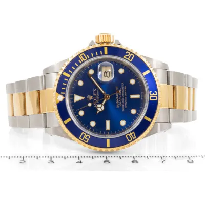 Rolex Submariner Date 16613LB 40mm Yellow gold and Stainless steel Blue 4