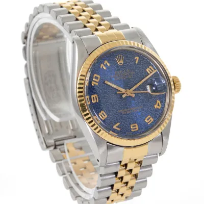 Rolex Datejust 36 16013 36mm Yellow gold and stainless steel Blue 3