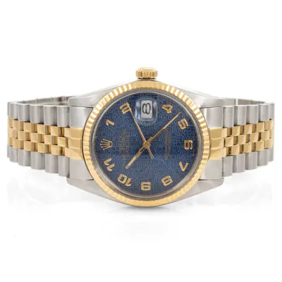 Rolex Datejust 36 16013 36mm Yellow gold and stainless steel Blue 4