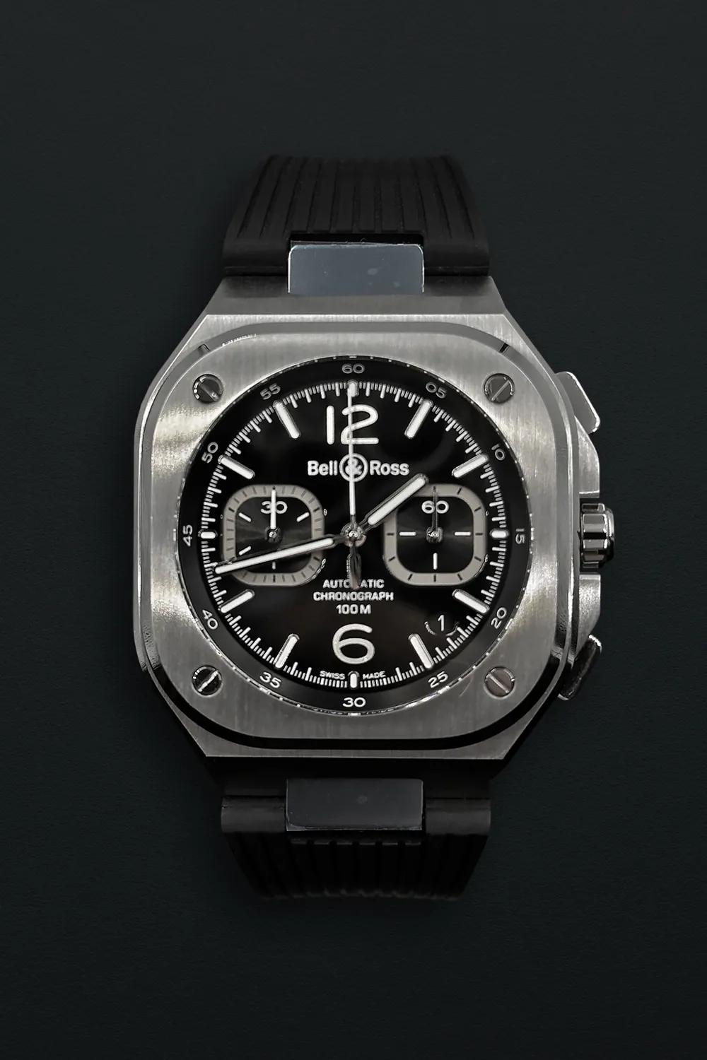 Bell & Ross Urban BR05C-BL-ST/SRB 42mm Stainless steel Black