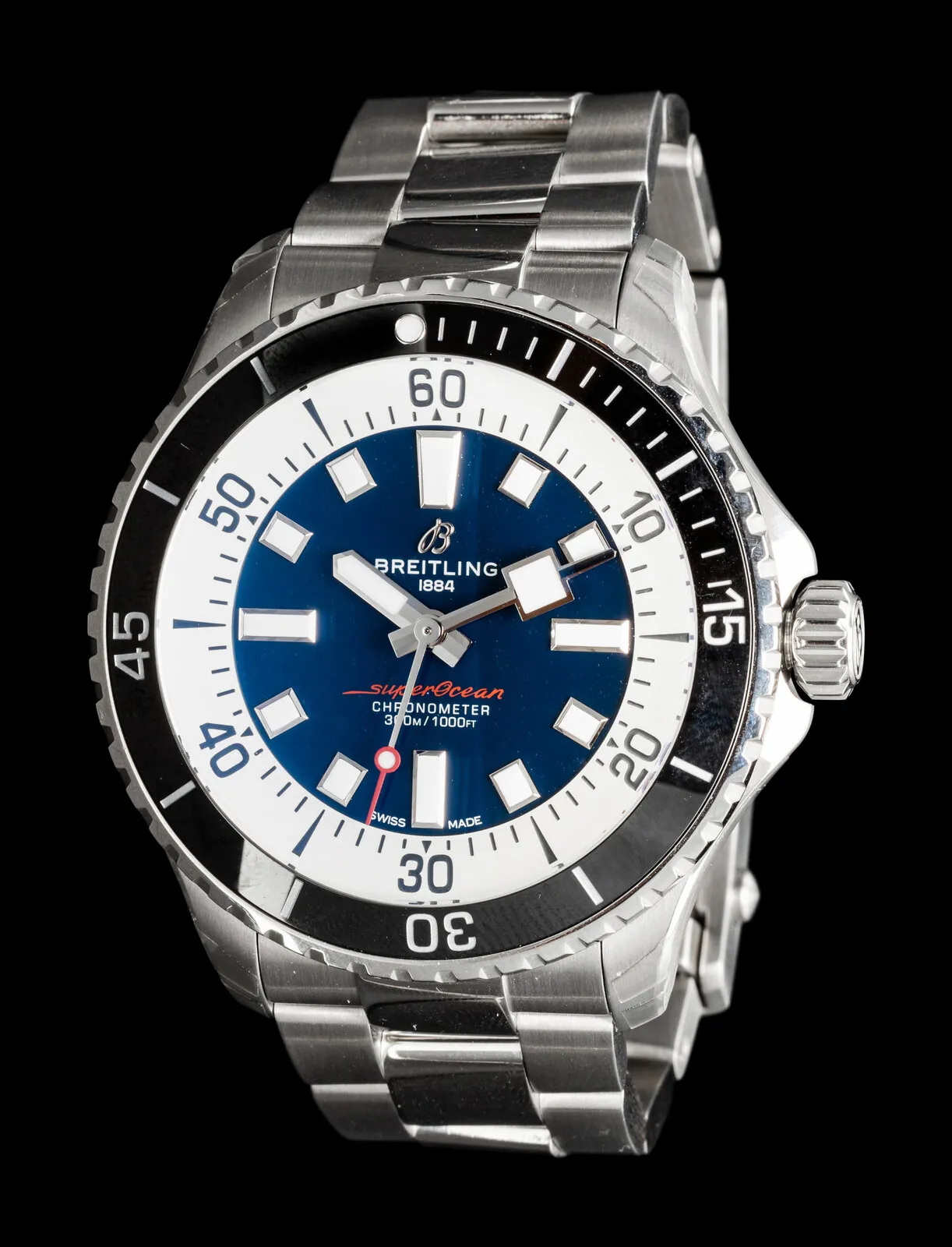 Breitling Superocean A17376 44mm Stainless steel Blue and white