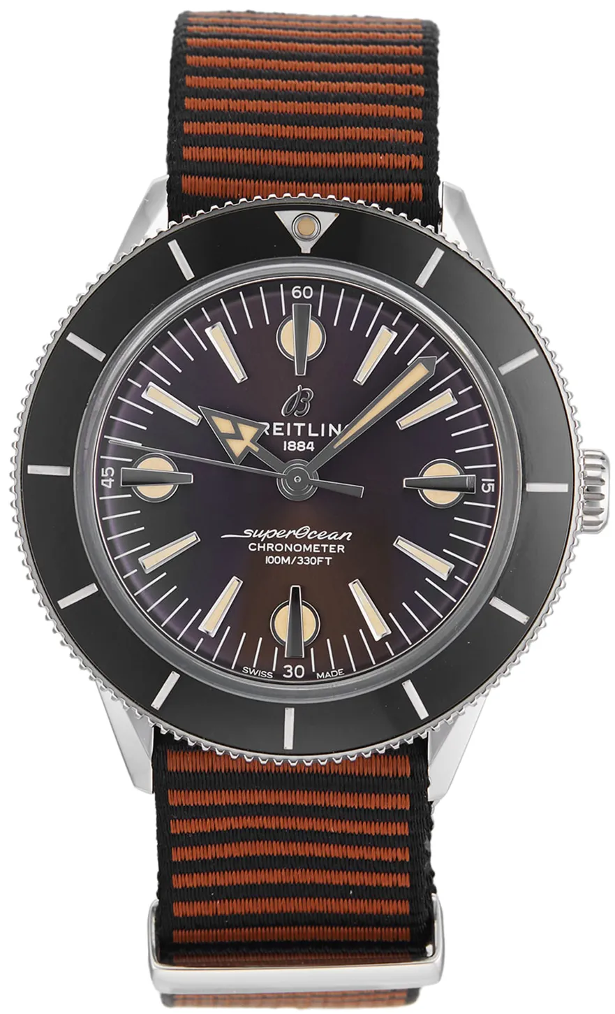 Breitling Superocean Heritage A103703A1Q1W1 42mm Stainless steel Brown