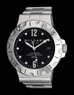 Bulgari Diagono SD 38 S Stainless steel Black