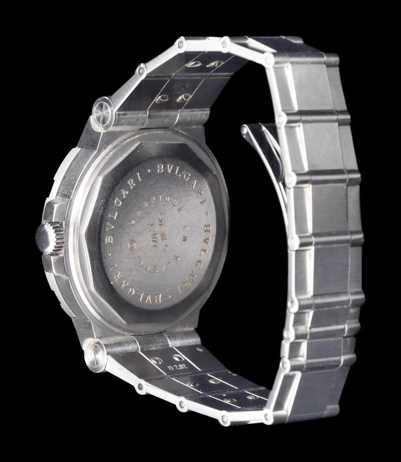 Bulgari Diagono SD 38 S 38mm Stainless steel Black 1