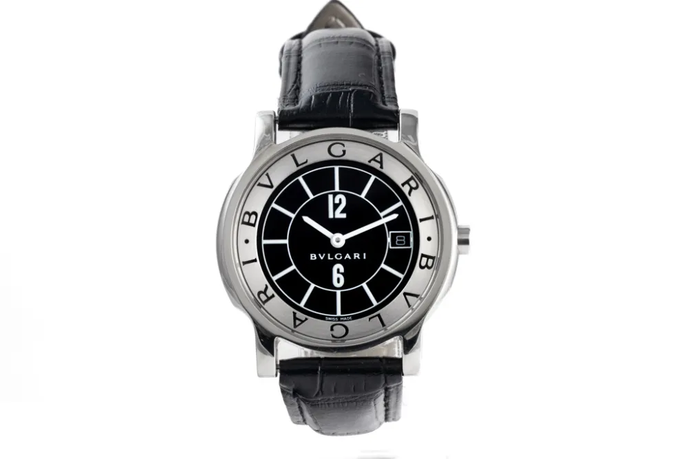 Bulgari Solotempo ST35S 35mm Stainless steel Black