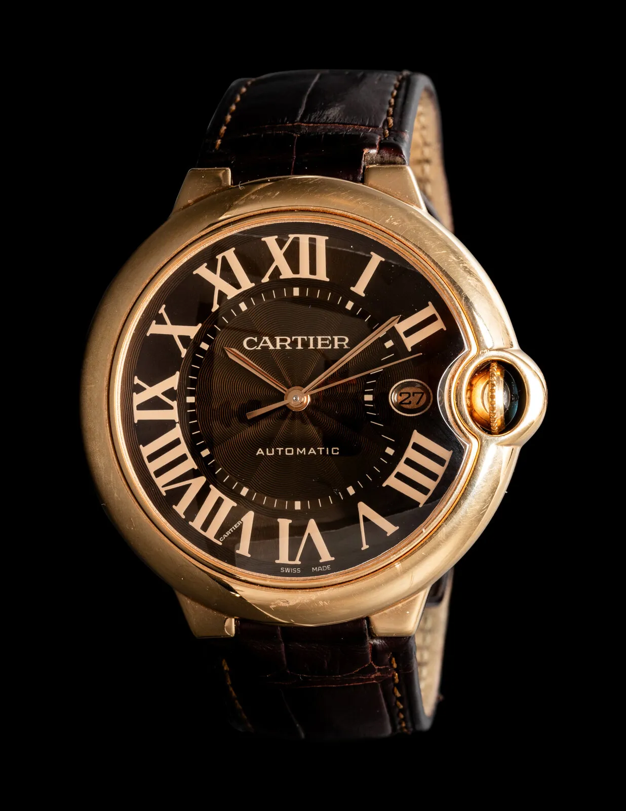 Cartier Ballon Bleu 2999 42mm Rose gold Brown